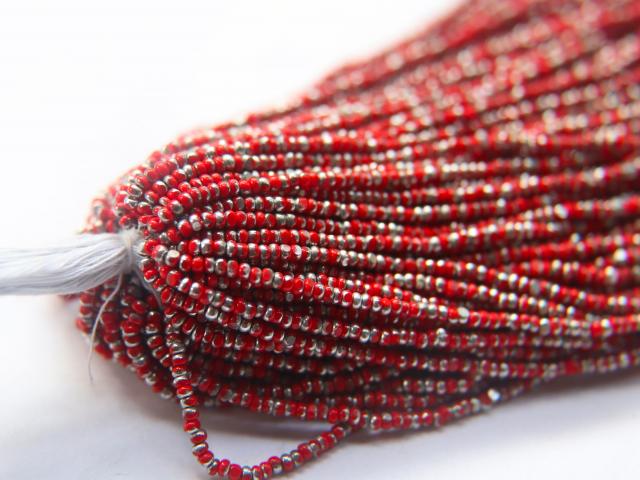 11/0 Charlotte Cut Beads Patina Light Red Opaque Silver 10/20/50/250/500 Grams