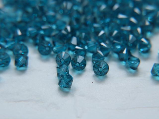 6mm INDICOLITE Swarovski Bicone 12/36/72/144/288 Pieces Jewelery making beads Rare findings, craft supplies, vintage embellishment