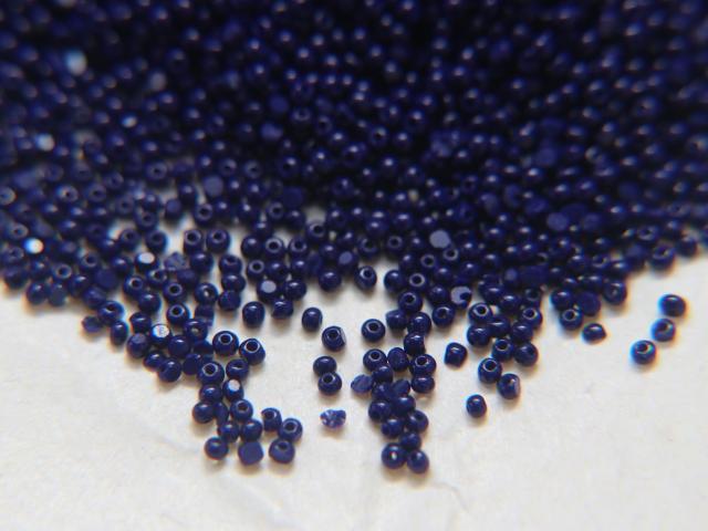 13/0 Charlotte Cut Beads Opaque Ultra Dark Blue 5/10/20/50/250/500 Grams native supplies, jewelry making, embroidery materials, vintage bead