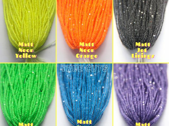 11/0 Hanks Charlotte Cut Beads in MATT Neon Linings (7 Colors) 1/5/25/50/100 Hanks 2mm jewellery rare glass beads, native supply