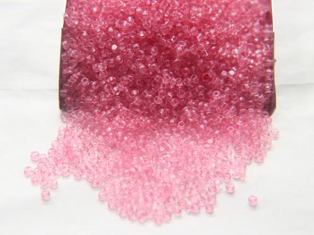 13/0 Charlotte true Cut Beads Light Rose Transparent (Dyed) 5/10/20/50/250/500 Grams PREMIUM SEED Beads
