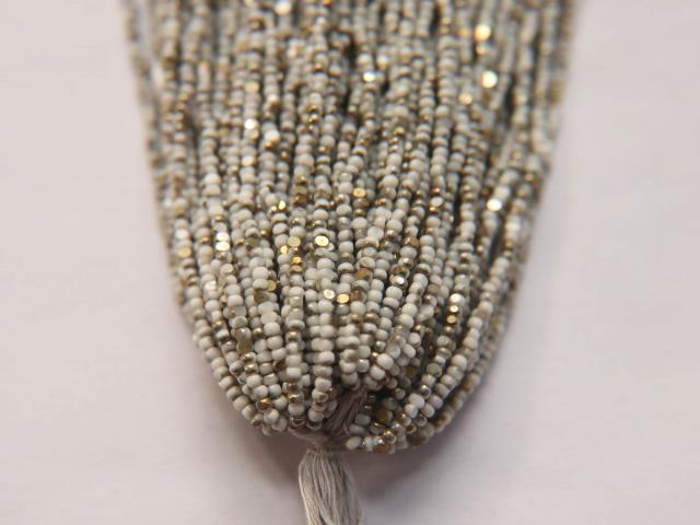 11/0 Hanks Charlotte Cut Beads Patina Opaque Chalk White Bronze Gold  1/5/25/50/100 Hanks PREMIUM SEED BEADS, Native Supplies