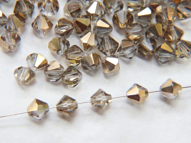 8mm Crystal Comet Gold Bicone beads Cuts 12/36/72/144 Pieces Premium Materials