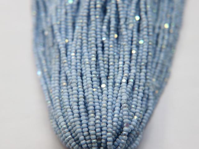 11/0 Hanks Charlotte Cut Beads Patina Light Pale Blue opaque Aurore Boreale 1/5/25/50/100 Hanks PREMIUM SEED BEADS, Native Supplies