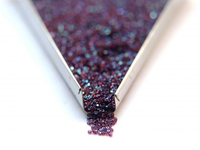 13/0 Charlotte Cut Beads Patina Transparent Amethyst Aurore Boreale 5/10/20/50/250/500 Grams PREMIUM MATERIALS