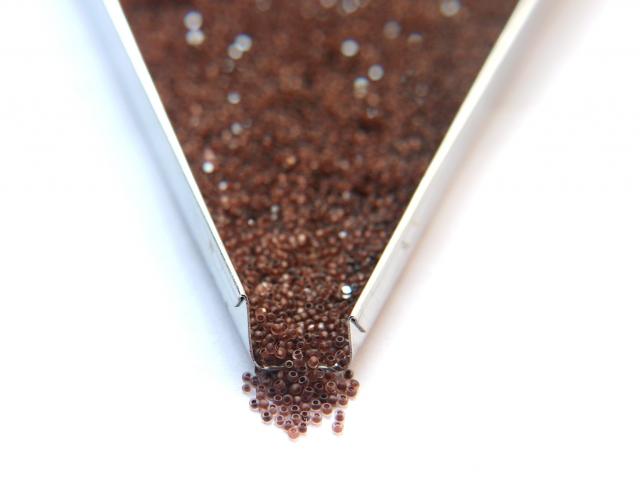 13/0 Charlotte Cut Beads Crystal Matt Mocca Lined 5/10/20/50/250/500 Grams embroidery materials, jewelry making, vintage beads