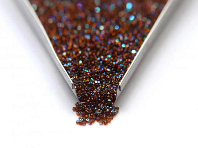 13/0 Charlotte Cut Beads Patina Smoked Topaz Aurore Boreale 5/10/20/50/250/500 Grams craft supplies, jewelry making, embroidery material