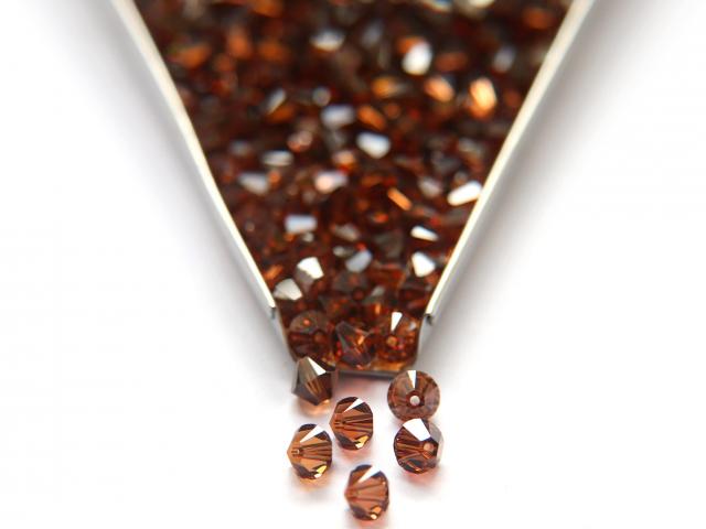 6MM Smoked Topaz (220) Swarovski Bicone Beads 12/36/72/144/288 Pieces embroidery materials, jewelry making, rare beads, wedding
