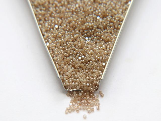 13/0 Charlotte Cut Beads Pearl Dark Beige 2X 5/10/20/50/250/500 Grams embroidery materials, jewelry making, Native vintage beads