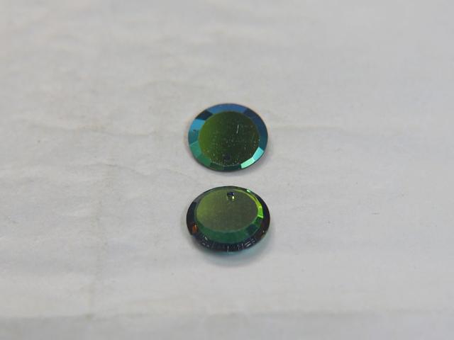 12mm Very Rare Vintage Premium Swarovski Round Crescent Crystal in Vitrail Medium 6210 Crystal Clear drop 2/6/12 Pieces vintage findings