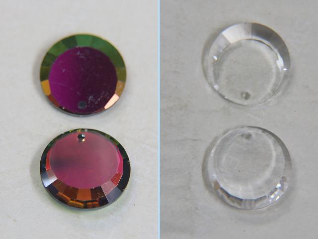 17mm Very Rare Vintage Premium Swarovski Round Crescent Crystal SWA 6210 Crystal Clear drop 2/6/12 Pieces vintage findings, jewelry
