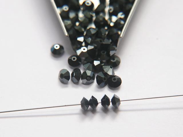 5x3mm Crystal Swarovski 5305 Flat Bicone Beads Jet Hematite 36/72/144/432/720 Pieces vintage premium beads, wedding embellishments
